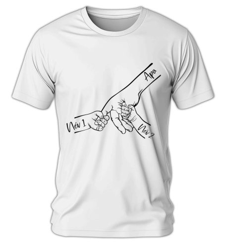 Gyermek kezek nevekkel, szerkeszthető - férfi póló