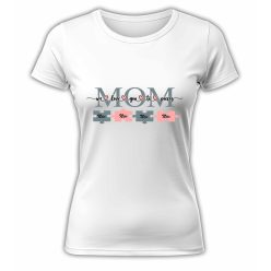Mom puzzle gyermek nevekkel - női póló