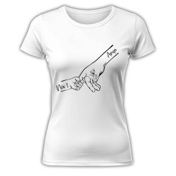 Gyermek kezek nevekkel, szerkeszthető - női póló