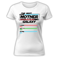   The best Mother in Galaxy gyermek nevekkel, szerkeszthető - női póló