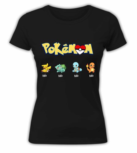 Pokémom, gyermek nevekkel, szerkeszthető - női póló