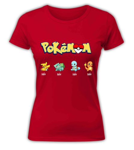 Pokémom, gyermek nevekkel, szerkeszthető - női póló