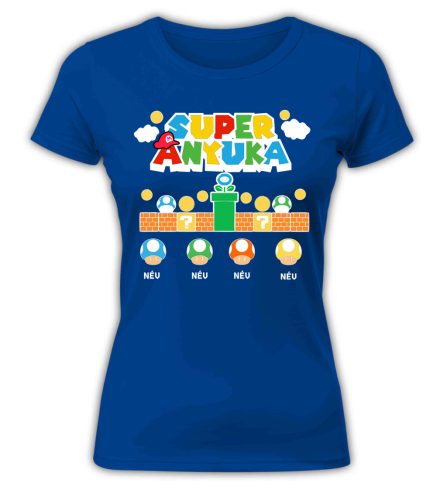 Super Anyuka, supermario edition, szerkeszthető - női póló