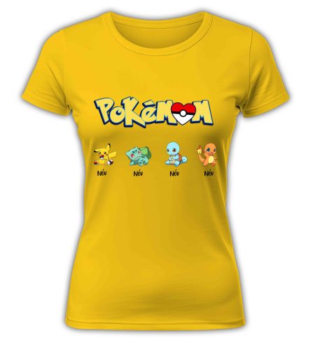 Pokémom, gyermek nevekkel, szerkeszthető - női póló