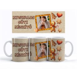   Karácsonyi hivatalos süti készítő bögre saját fotóval