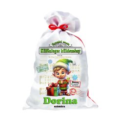   Manó ajándékkal, névre szóló mikulászsák, jó/rossz jelöléssel