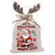 Névre szóló  rénszarvas agancsos mikulászsák, jó/rossz jelöléssel - vászon