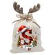 Kezdőbetűs_02, névre szóló  rénszarvas agancsos mikulászsák - vászon