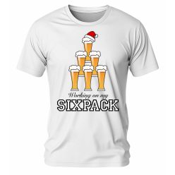 Working on my sixpack. Karácsonyi póló - férfi póló