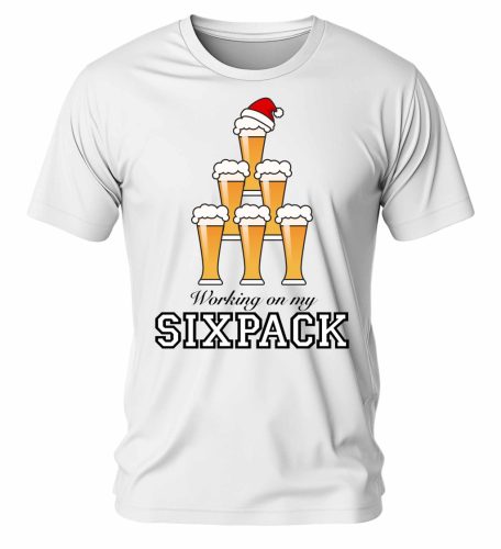 Working on my sixpack. Karácsonyi póló - férfi póló