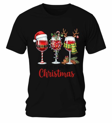 Fueled by wine and christmas. Karácsonyi póló - férfi póló