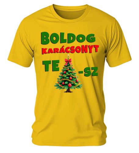 Boldog karácsonyt Te f@sz. Karácsonyi póló - férfi póló