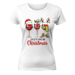   Fueled by wine and christmas. Karácsonyi póló - női póló