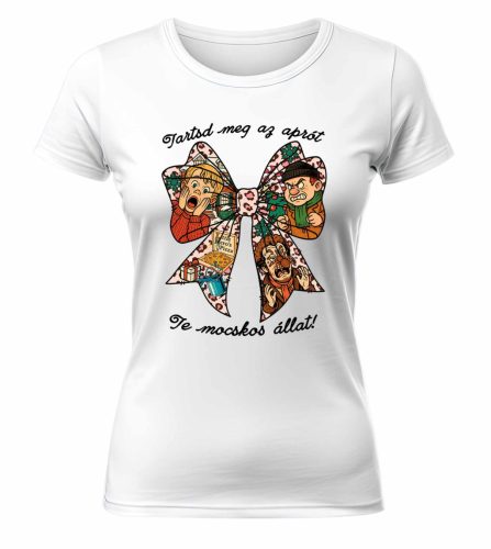 Tartsd meg az aprót, Te mocskos állat! Masni verzió. Karácsonyi póló - női póló