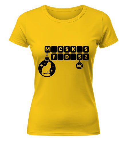 Macskás fadísz. Karácsonyi póló - női póló