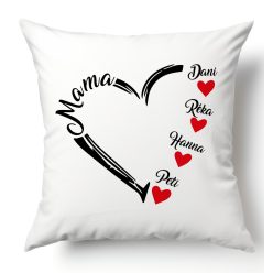 Mama szívben nevekkel - párnahuzat