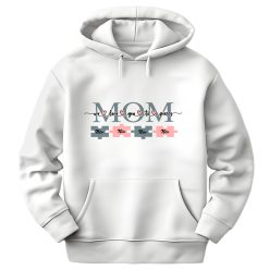   Mom felirat puzzle, gyermek nevekkel- unisex kapucnis pulóver