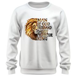   Man of God, Husband, Daddy, Protector, King - unisex pulóver