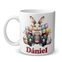 Húsvéti nyuszis bögre, traktoros 02