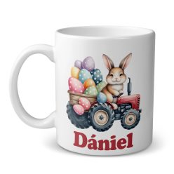 Húsvéti nyuszis bögre, traktoros