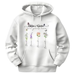 Moms garden, gyermek nevekkel - unisex kapucnis pulóver