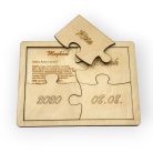 Puzzle esküvői meghívó