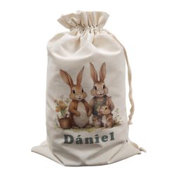 Húsvéti tojásgyűjtő zsák, nyuszi család