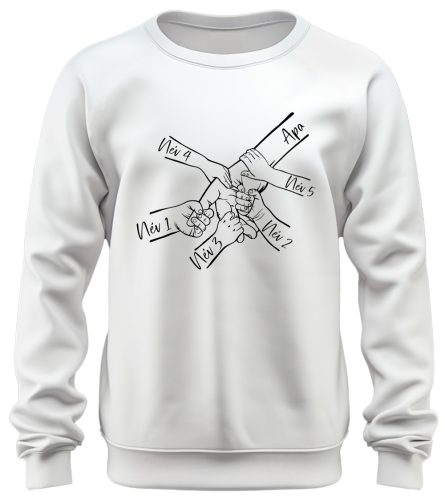 Gyermek kezek nevekkel - unisex pulóver