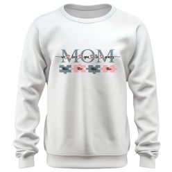 Mom felirat puzzle, gyermek nevekkel - unisex pulóver