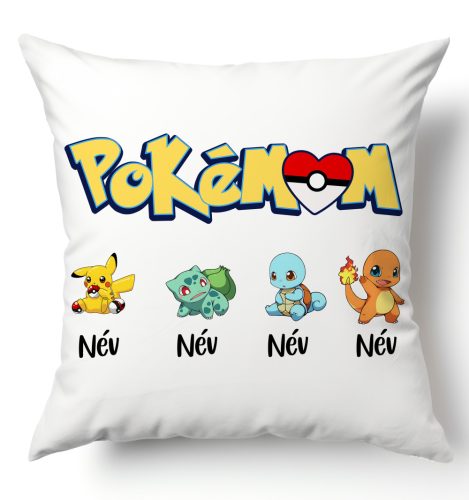 Pokemom gyermek nevekkel - párnahuzat