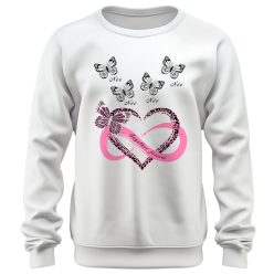   Végtelen szív, pillangós gyermek nevekkel - unisex pulóver