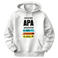 Szuper Apa minősítés - unisex kapucnis pulóver