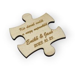 Puzzle hűtőmágnes köszönőajándék/ültetőkártya