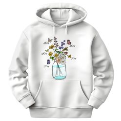   Virágcsokor pillangós gyermek nevekkel - unisex kapucnis pulóver